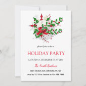 Neujahrsdekoration , Weihnachtsstern Einladung (Vorderseite)