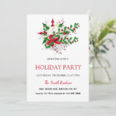 Neujahrsdekoration , Weihnachtsstern Einladung (Stehend Vorderseite)