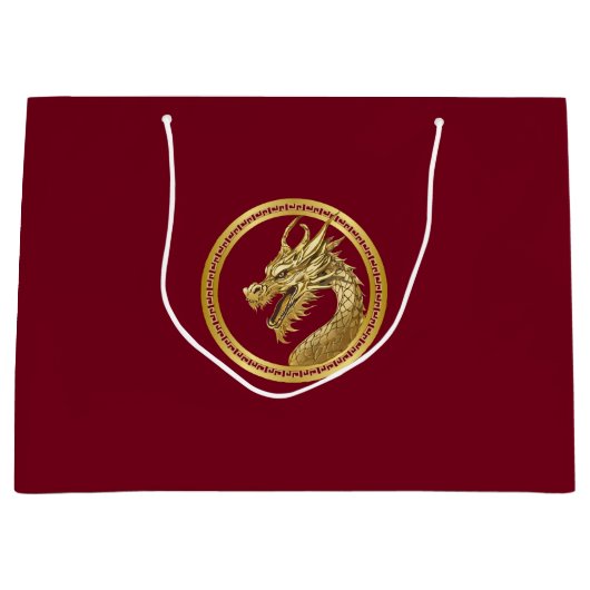 Neujahrsdrache 2024 - Chinesisch - Neujahr - Große Geschenktüte (Vorderseite)