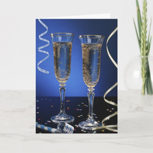 Neujahrseinladung Feiertagskarte (Vorderseite)