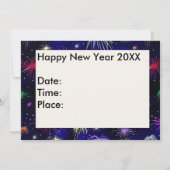 Neujahrseinladung in verkettetem Glas Einladung (Rückseite)