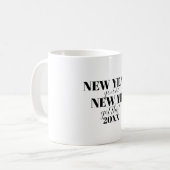 Neujahrsentschließung Inspiration Motivierend Kaffeetasse (Vorderseite Links)