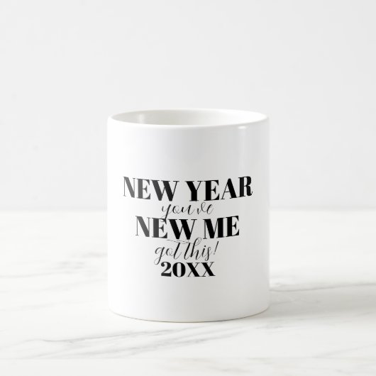 Neujahrsentschließung Inspiration Motivierend Kaffeetasse (Mittel)