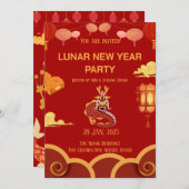 Neujahrsfeier am Montag: Eine Nacht der Freude Einladung (Vorne/Hinten)