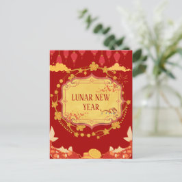 Neujahrsfeier am Montag: Eine Nacht der Freude Feiertagspostkarte