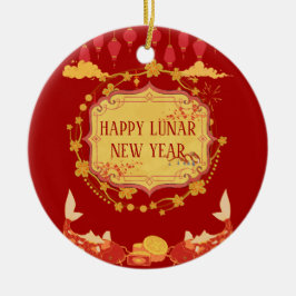 Neujahrsfeier am Montag: Eine Nacht der Freude Keramik Ornament