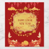 Neujahrsfeier am Montag: Eine Nacht der Freude Weinetikett (Einzelnes Label)