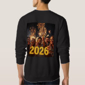 Neujahrsfeier Gestaltungsdesign Sweatshirt (Rückseite)