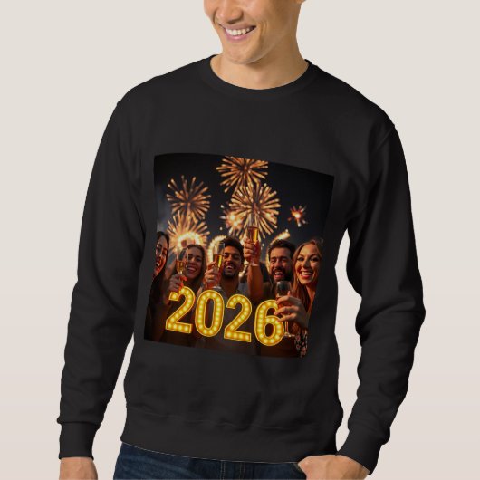 Neujahrsfeier Gestaltungsdesign Sweatshirt (Vorderseite)