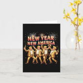 Neujahrsfeier Patriotic Funny Trump Spaß C Karte (Gelbe Blume)