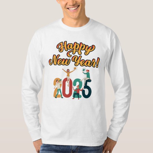 "Neujahrsfeierlichkeiten 2025 - T - Shirt (Vorderseite)