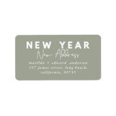 Neujahrsfeiertag Adressaufkleber (Vorne)