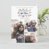 Neujahrsferien | Botanisch | Fotokarte Feiertagskarte (Stehend Vorderseite)