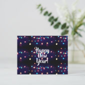 Neujahrsferien-Lichter weicher Fokus Postkarte (Stehend Vorderseite)