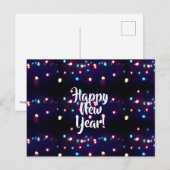 Neujahrsferien-Lichter weicher Fokus Postkarte (Vorne/Hinten)
