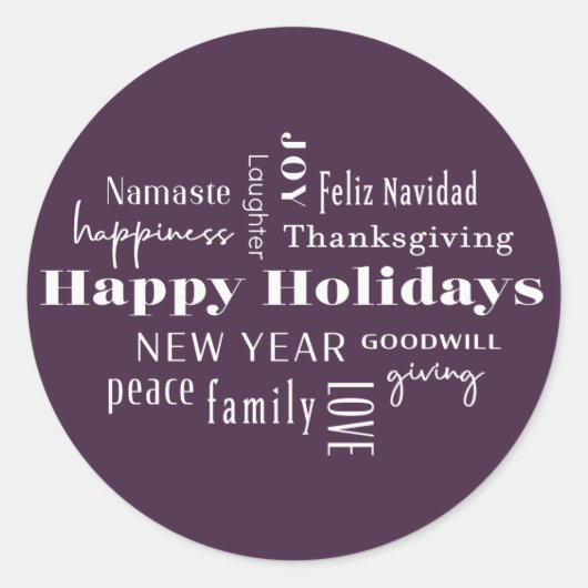 Neujahrsferien Viele Grüße - Grube Runder Aufkleber (Vorderseite)