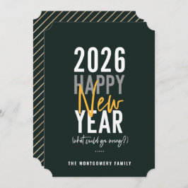 Neujahrsfest 2022 Spaß des modernen Glücks 2022 Feiertagskarte