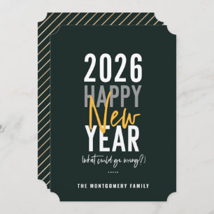 Neujahrsfest 2022 Spaß des modernen Glücks 2022 Feiertagskarte