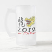 Neujahrsfest-Drache 2012 Mattglas Bierglas (Links)