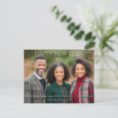 Neujahrsfest-Foto Postkarte (Stehend Vorderseite)