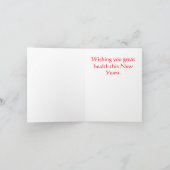 Neujahrsfest-Gruß-Karte Feiertagskarte (Innenseite)