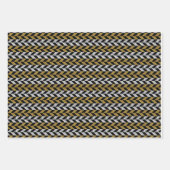 Neujahrsfest in Gold, Schwarz und Silber - Set von Geschenkpapier Set (Vorderseite 2)