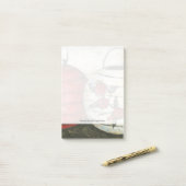 Neujahrsfest-Laternen mit Blumendruck Post-it Klebezettel (Auf Schreibtisch)