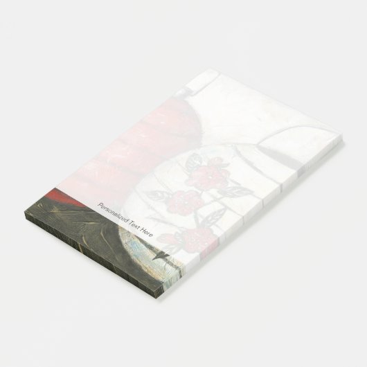 Neujahrsfest-Laternen mit Blumendruck Post-it Klebezettel (angewinkelt)