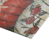 Neujahrsfest-Laternen mit Blumendruck Schneidebrett (Ecke)