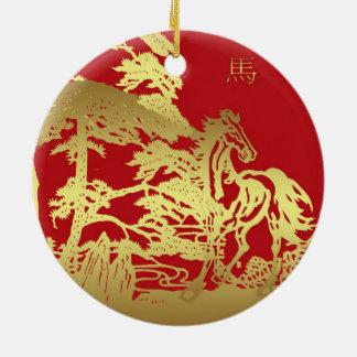 Neujahrsfest-Pferdeandenken-Verzierung Keramik Ornament