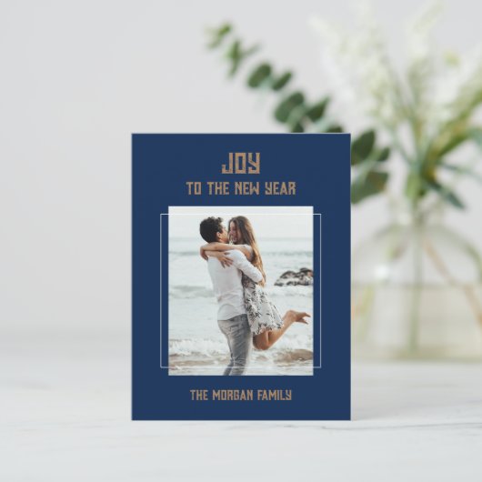 Neujahrsfest Postkarte (Stehend Vorderseite)