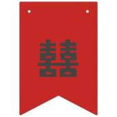 Neujahrsfest-rotes Schwarzes und Goldfahnen-Flagge Wimpelkette (Dritte Fahne)