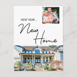 Neujahrsfest-Zuhause-Familie-Foto C Feiertagspostkarte