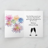 Neujahrsfeuer Feiertagskarte (Innenseite)