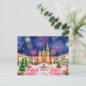 Neujahrsfeuer in Mexiko-Stadt Postkarte (Stehend Vorderseite)