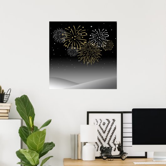 Neujahrsfeuer Poster (Heimbüro)