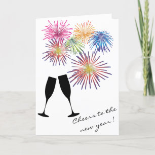 Neujahrsfeuerwerk Feiertagskarte