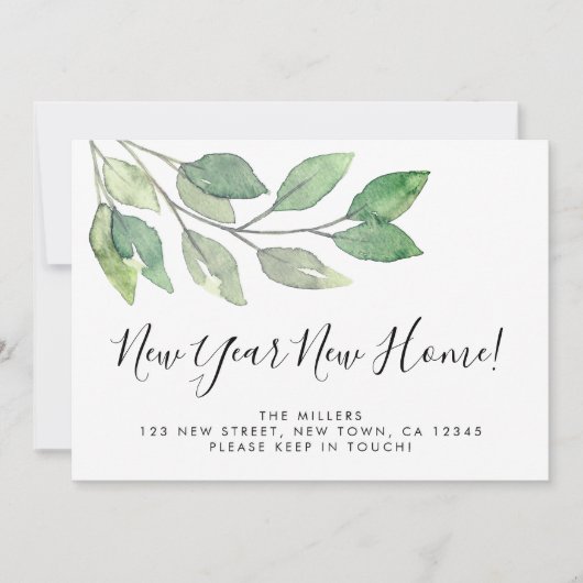 Neujahrsfolien für neue Zuhause Ankündigung (Vorderseite)