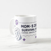 Neujahrsgeschenk für müde Mütter, null Schlaf! Kaffeetasse (Vorderseite Links)