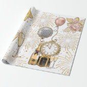 Neujahrsgeschenk für Party Geschenkpapier (Ungerollt)