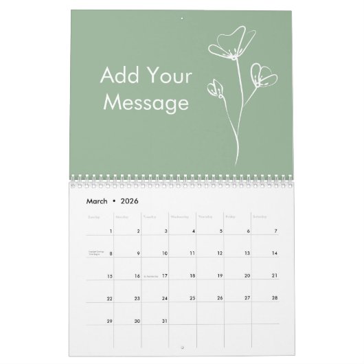 Neujahrsgeschenk für personalisierte Lehrer Kalender (Mär 2026)