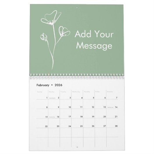 Neujahrsgeschenk für personalisierte Lehrer Kalender (Feb 2026)