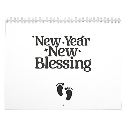 Neujahrsgesegnung Neujahrsschwangere Mama Kalender (Titelbild)