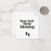 Neujahrsgesegnung Neujahrsschwangere Mama Mitteilungskarte (Vorderseite/Rückseite Beispiel)