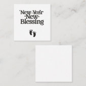 Neujahrsgesegnung Neujahrsschwangere Mama Mitteilungskarte (Vorne/Hinten)