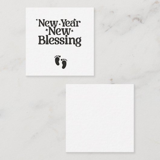 Neujahrsgesegnung Neujahrsschwangere Mama Mitteilungskarte (Vorne/Hinten)