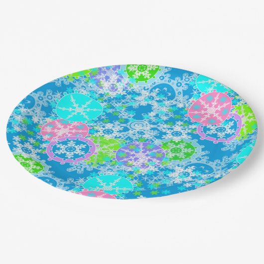 Neujahrsgestaltung Pappteller (Schrägansicht)