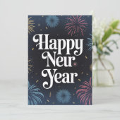 Neujahrsgruß Einladung (Stehend Vorderseite)