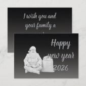 Neujahrsgruß ruhig dankeskarte (Vorne/Hinten)