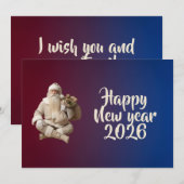 Neujahrsgruß stark  feiertagskarte (Vorne/Hinten)